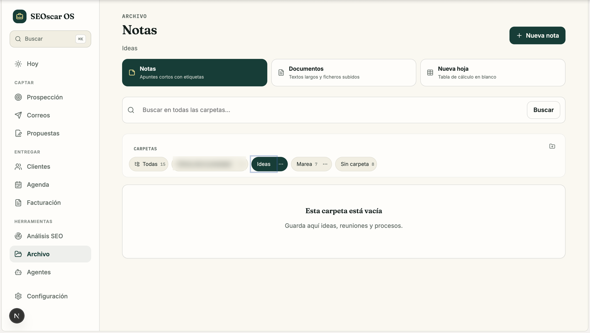 Archivo de notas y documentos de SEOscar OS
